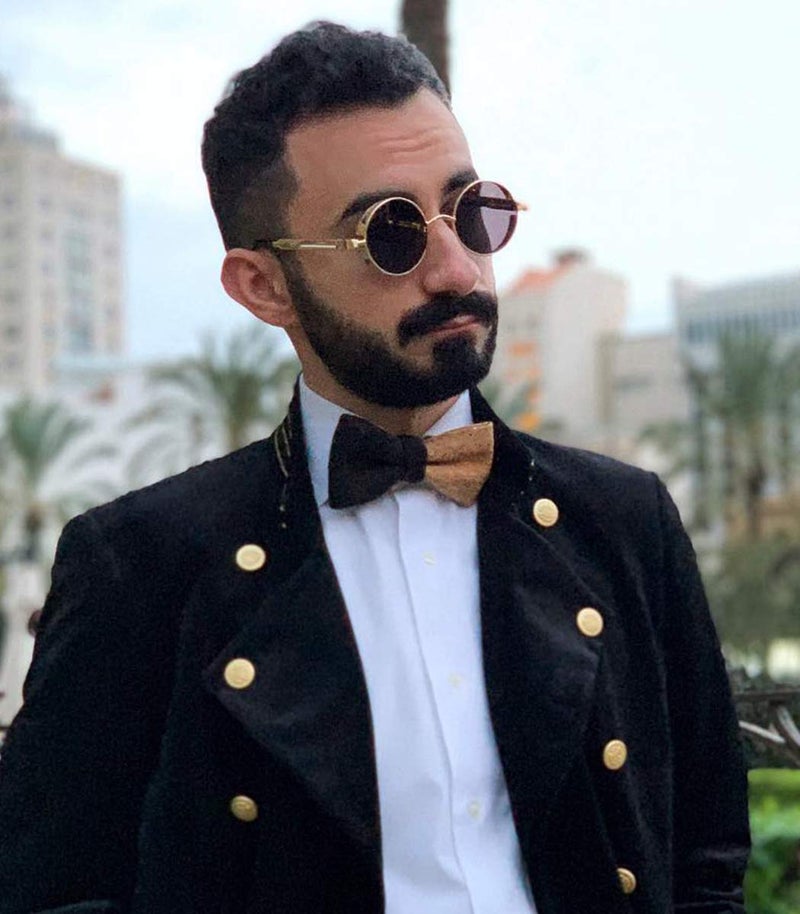 FEISEDY Retro Gothic Steampunk Sunglasses Round Metal Frame Punk Circle Inspired Shade Men B1857 - Image 1
